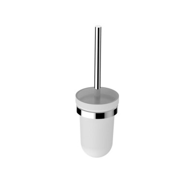 Hot sale hotel style wall mounted  toilet brush and holder with glass cup